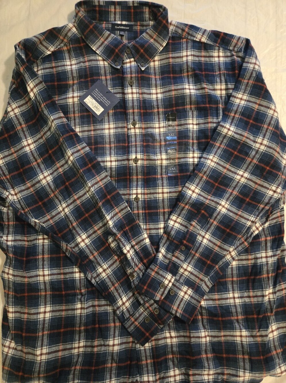 NWT Croft & Barrow Plaid Flannel Shirt XXL
